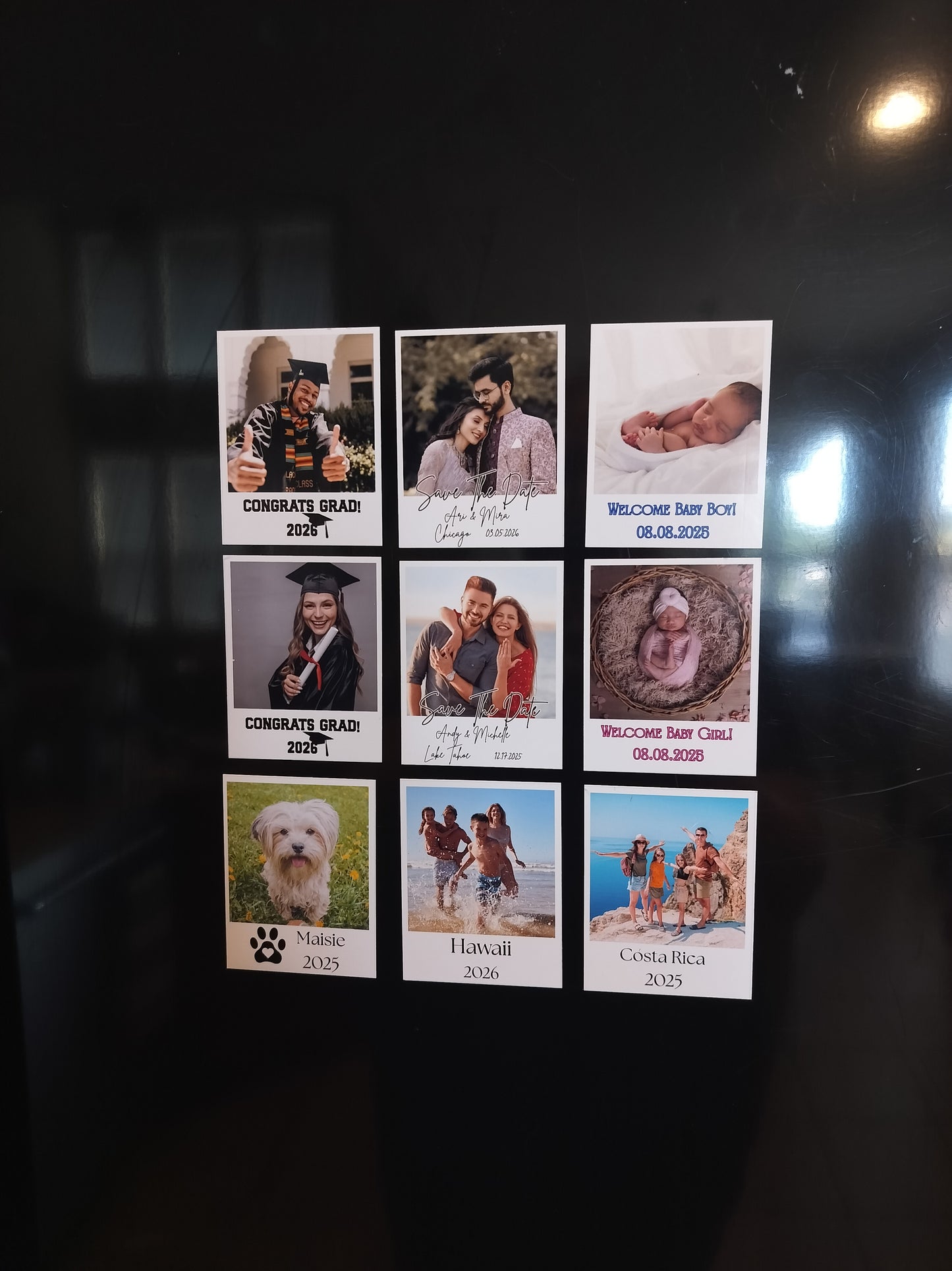 3.125 x 4 inch Retro Style Flexible Photo Magnet 6- Pack