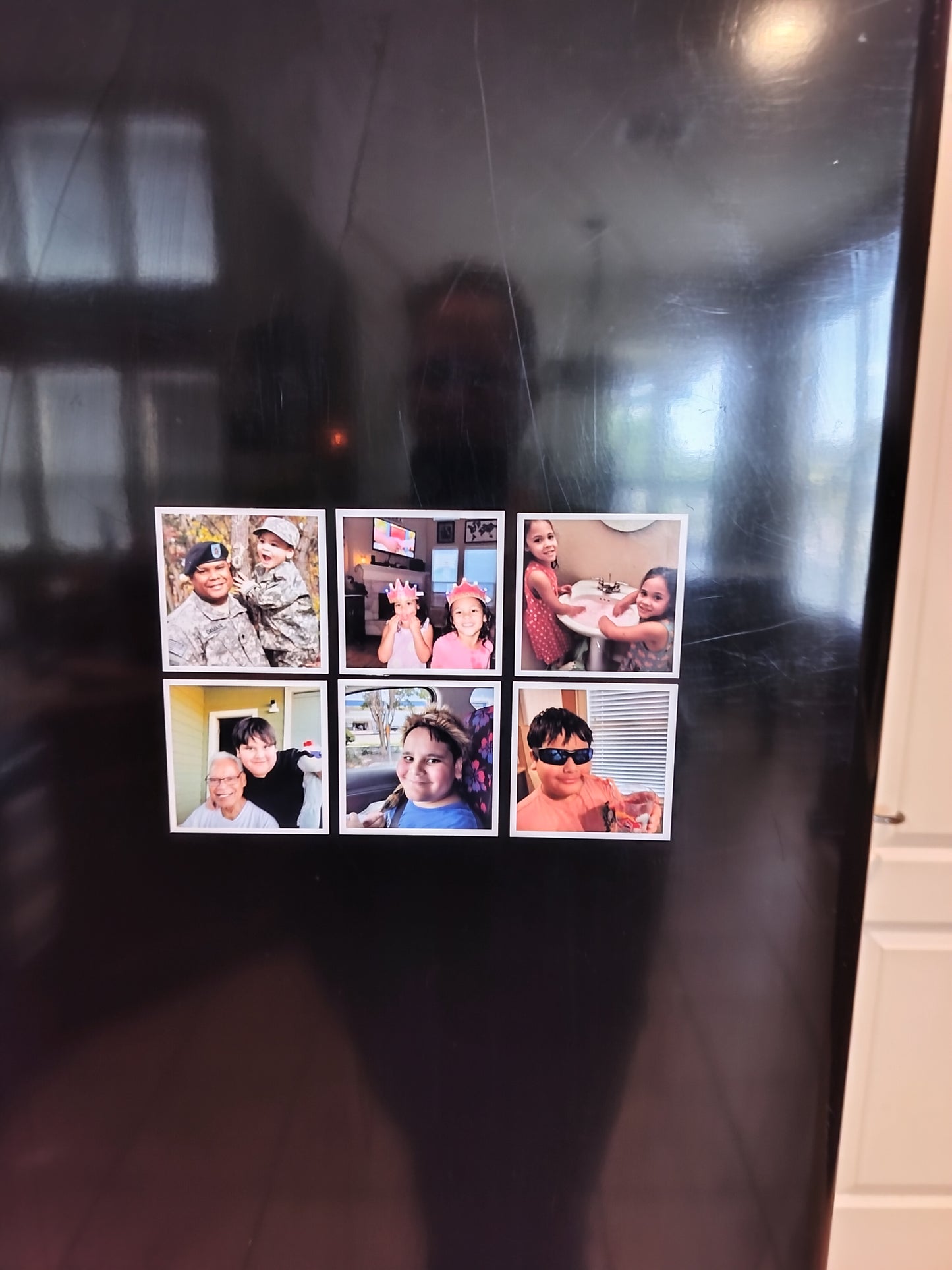2.5x2.5 inch Photo Magnet. 6-Pack Flexible, glossy vinyl refrigerator magnet