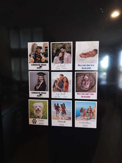 3.125 x 4 inch Retro Style Flexible Photo Magnet 6- Pack