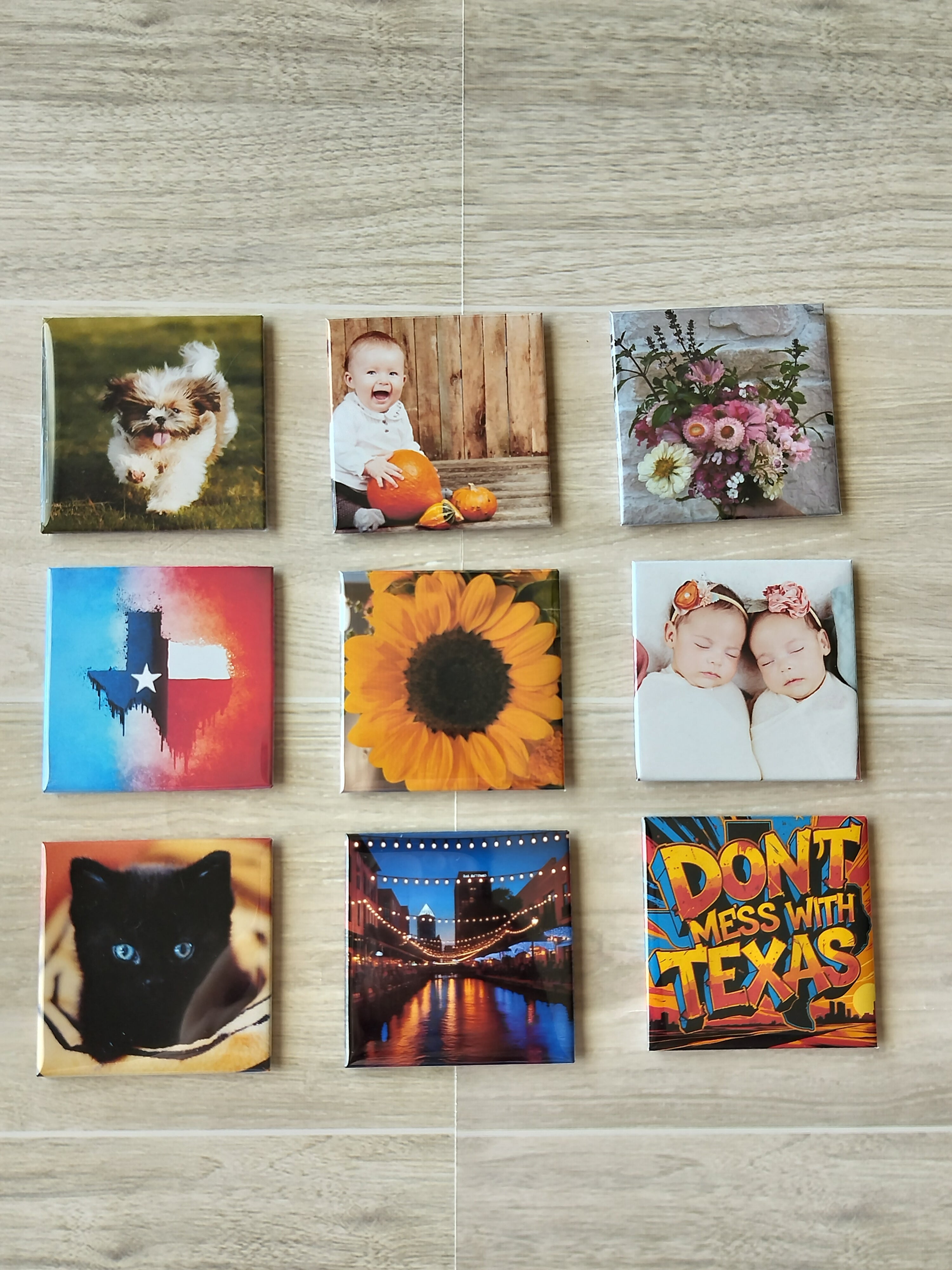 2inx2in Button Magnet Set of 9